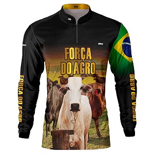 Camisa Agro Brk Força do Agro Carne Bovina com Uv50