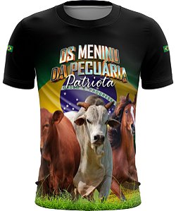 Camiseta Agro Brk - Os Meninu da Pecuária Brasil Patriota com UV50+