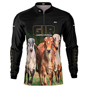 Camisa Agro BRK Vaca Gir com Proteção Solar UV 50+
