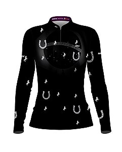 Camisa Country BRK Feminina Boiadeira Ferradura com UV50 +