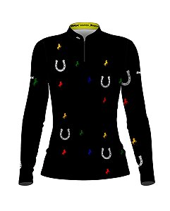 Camisa Country BRK Feminina Boiadeira Ferradura 2.0 com UV50 +