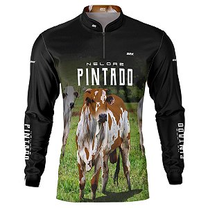 Camisa Agro BRK Nelore Pintado Raça Forte com UV50 +
