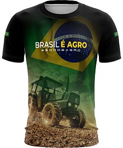 Camiseta Brk Brasil é Agro com Proteção Solar UV 50+