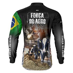 Camisa Agro BRK Força do Agro Produtor de Leite com UV50 +