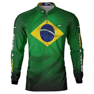 Camisa Agro BRK Verde Brasil Agro com UV50 +