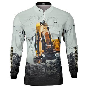 Camisa Agro BRK Operador de Máquinas Escavadeira com UV50 +