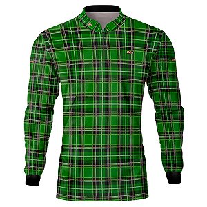 Camisa Country BRK Masculina Xadrez  Verde com UV50 +