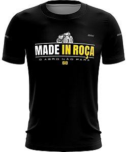 Camiseta Agro BRK Preta Made in Roça O Agro Não Para com UV50 +