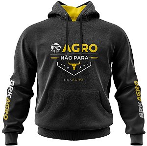 Moletom Masculino Brk  Agro Não Para - Preto