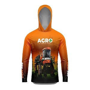 Camisa com Capuz Agro BRK Agro A Força da Terra com UV50 +