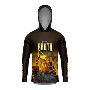 Camisa com Capuz Agro BRK Sistema Bruto Escavadeira com UV50 +