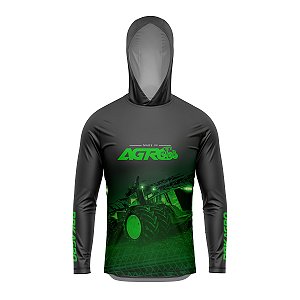 Camisa com Capuz Agro Brk Made in Agro Cinza com UV50+