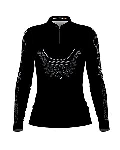 Camisa Country BRK Boiadeira Strass 2 com UV50 +