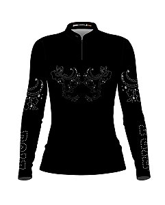 Camisa Country BRK Boiadeira Strass com UV50 +