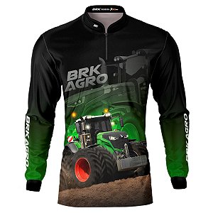 Camisa Agro BRK Trator Vario 1000 Preta com UV50+