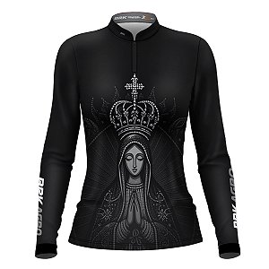 Camisa Agro Feminina BRK Preta Nossa Senhora com UV50+