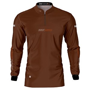 Camisa Agro Básica BRK Marrom Yellowstone com Proteção UV50+