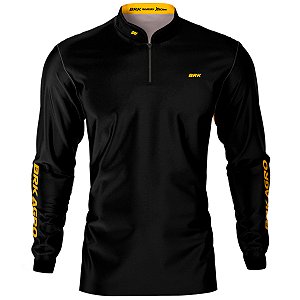 Camisa Agro Básica  BRK Clean Preta com Proteção UV50+