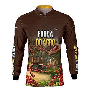 Camisa Agro Brk A Força do Agro Produtor de Café com UV50+