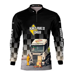 Camisa de Caminhão Brk Nunca Pare de Sonhar Com UV50+