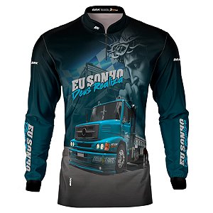 Camisa de Caminhão Brk  Eu Sonho, Deus Realiza Com Uv50+