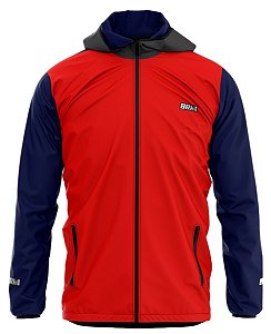 Jaqueta Corta Vento BRK Repelente à Água - Red Blue com UV50+