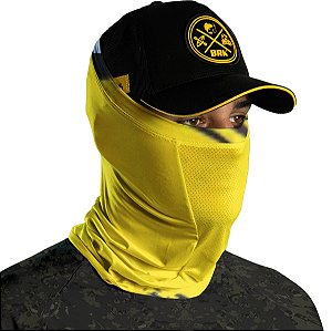Bandana Black Mask BRK Amarelo Doodles com Uv50