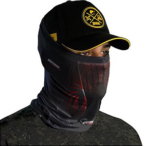 Bandana Black Mask BRK Aranha Preto e Vermelho com Uv50