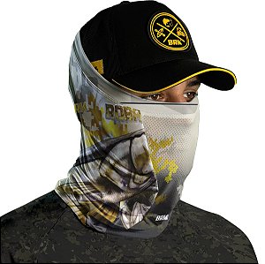 Bandana Black Mask BRK Robalo Cinza e Dourado com UV50+