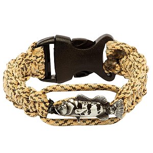 Pulseira Pescador BRK Paracord Tucunaré Grafite
