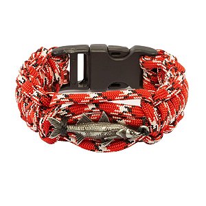 Pulseira Pescador BRK Paracord Robalo Grafite