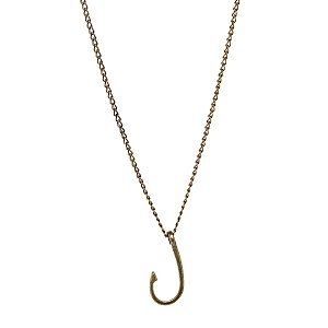 Corrente Masculina Pingente Anzol Pescador Brk
