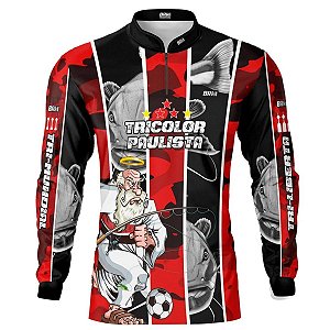 Camisa de Pesca BRK Pirarara Tricolor Paulista com UV50 +