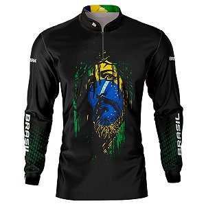 Camisa de Pesca BRK Jesus Brasil 2 com UV50 +