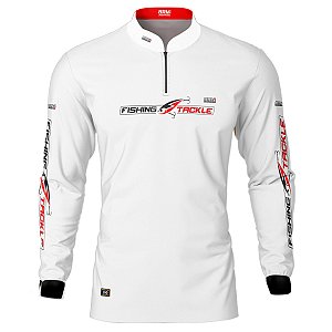 Camisa de Pesca BRK Branca Brasil Fishing Tackle com UV50 +
