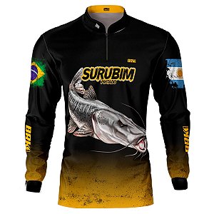 Camisa de Pesca BRK Argentina e Brasil Surubim com UV50 +
