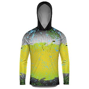 Camisa de Pesca com Capuz BRK Mahi Mahi com UV50 +