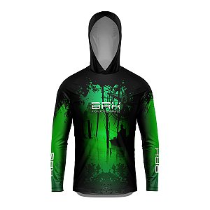 Camisa de Pesca com Capuz BRK Caiaque Verde com UV50 +