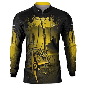 Camisa de Pesca BRK Caiaque Amarelo com UV50 +