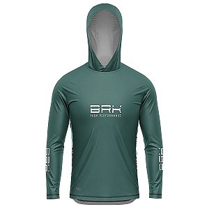 Camisa de Pesca com Capuz BRK Less Talk More Fishing com UV50 +