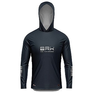 Camisa de Pesca com Capuz BRK Chumbo Tucunaré com UV50 +