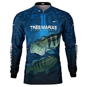 Camisa de Pesca BRK Três Marias Azul com UV50 +