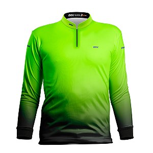 Camisa de Pesca Infantil BRK Verde Limão com UV50 +