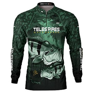 Camisa de Pesca BRK Rio Teles Pires Tucunaré Açu com UV50 +