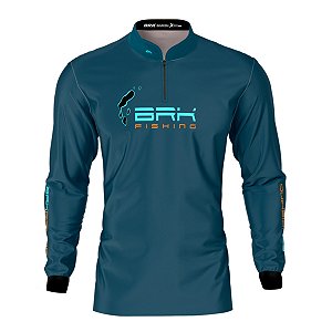 Camisa de Pesca BRK Azul Tucunaré Azul com Uv50+