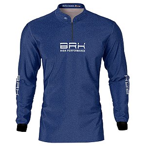 Camisa de Pesca BRK Azul Escuro com UV50+