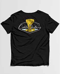 Camiseta Casual BRK Cauda Tucunaré Amarelo em Algodão Egípcio