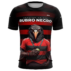 Camiseta Casual BRK Orgulho Rubro Negro com Proteção UV50 +