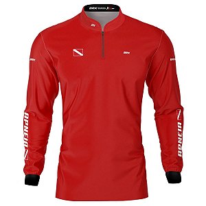 Camisa de Pesca BRK 'Dive Apneia' Vermelha com UV50+