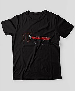 Camiseta de Pesca Brk Isca Artificial Vermelho Algodão Egípcio